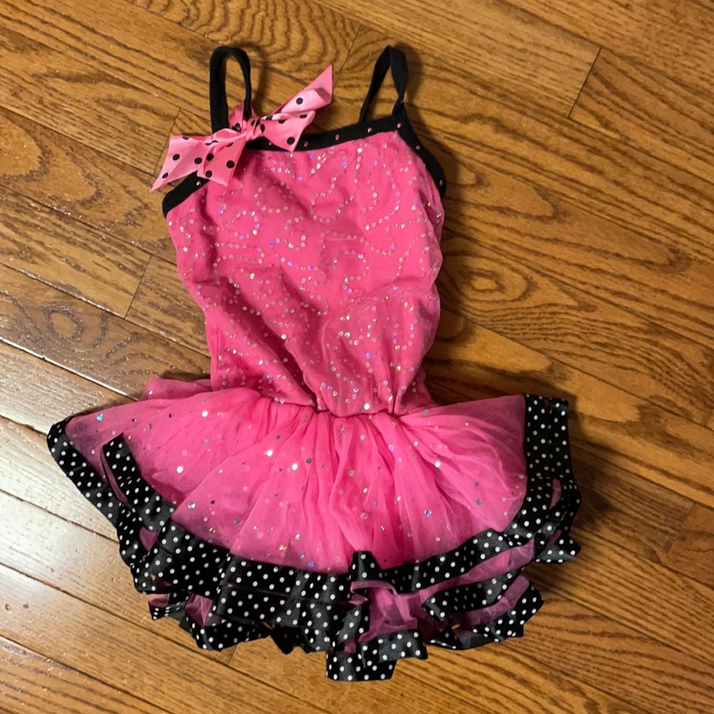 Popatu pink & black leopard w/attached tutu size M